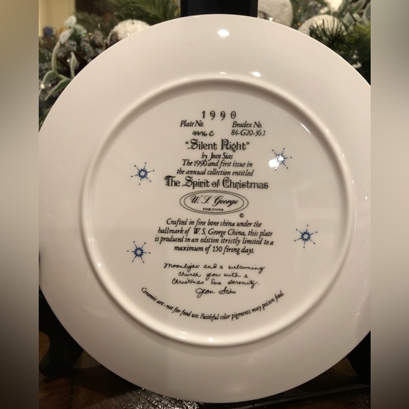 Silent Night collector plate by Jean Silas on W.S. George fine bone China. - Picture 2 of 2